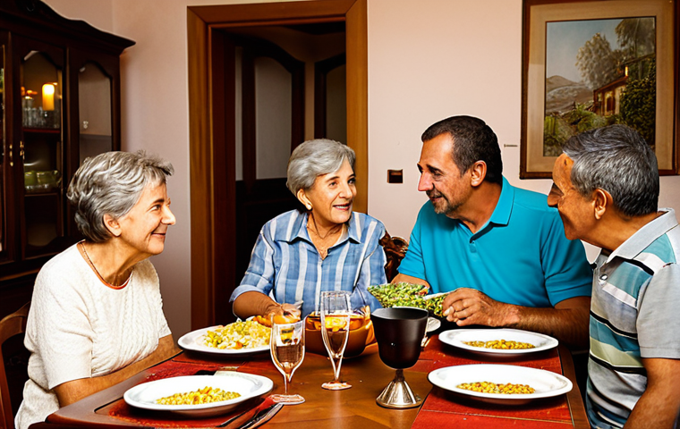 생태적 자아 형성을 위한 가족의 역할 - Family Dinner - Generational Values**
A multigenerational family (grandparents, parents, children) ...