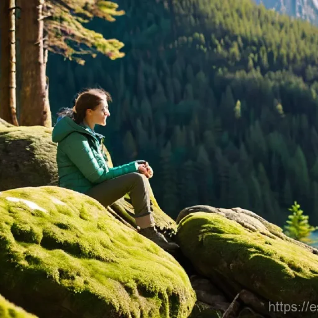생태적 자아와 행동 변화 촉진 전략 - **Prompt:** A serene, contemplative shot of an individual connecting with nature. A person in their ...
