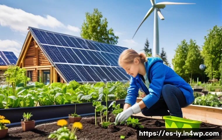 생태적 자아 형성을 위한 국제적 사례 - A vibrant European school garden scene in Germany or Finland, featuring diverse students actively te...