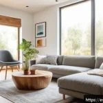 Home 22 생태적 자아 형성을 위한 전략적 접근법 - A bright and cozy Spanish home interior during daytime, featuring energy-saving LED bulbs illuminati...