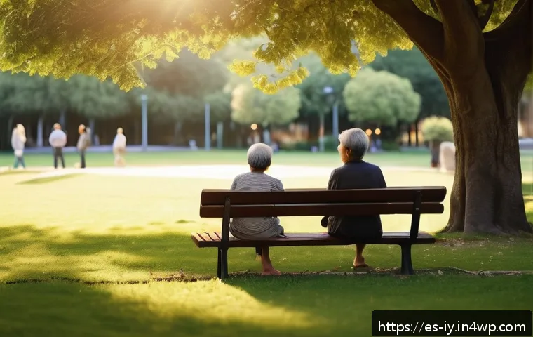 생태적 자아 형성에 필요한 역량 개발 - A serene urban park scene in a Spanish city during golden hour, featuring a diverse group of people ...